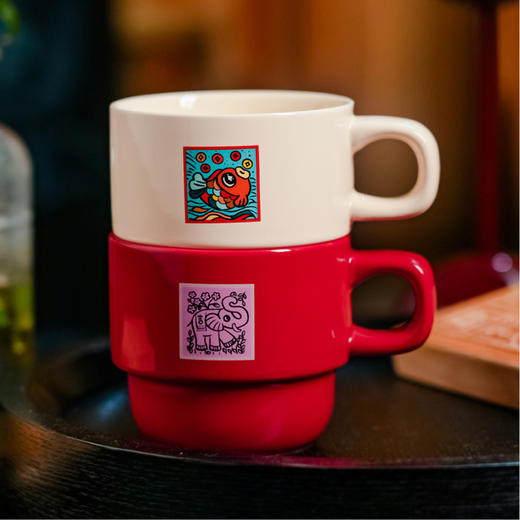 甲马系列陶瓷对杯 商品图0