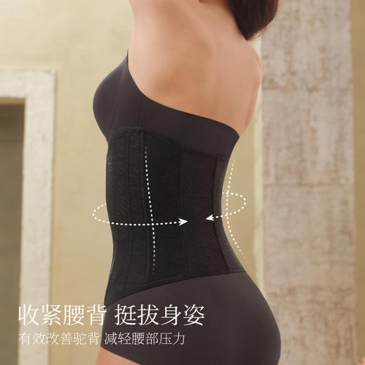 素肌良品无痕束腰收腹带小蛮腰健身腰封鱼骨塑身衣瑜伽服夏天薄款N181-FX 商品图3