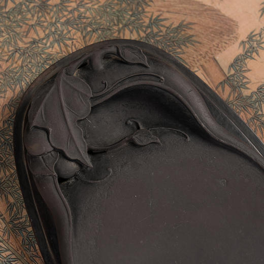 清	葫芦纹敞池端砚（红木砚盒） 商品图4