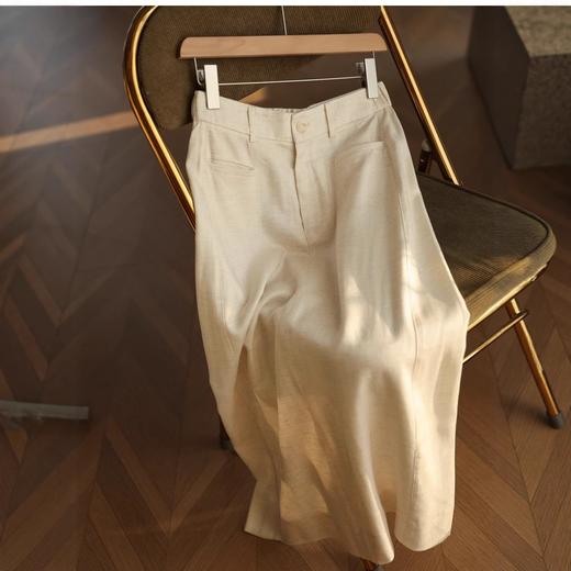 通勤气质！2025天丝亚麻半身裙高腰显瘦直筒A字裙宽松中长款女夏款！ 商品图3