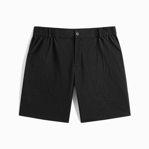 GXG男装 黑色运动短裤微皱休闲裤轻薄 24年夏G24X222043 商品图4