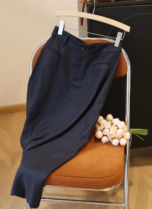 通勤气质！2025天丝亚麻半身裙高腰显瘦直筒A字裙宽松中长款女夏款！ 商品图5