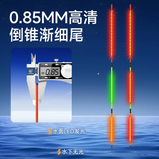 佳钓尼OLED夜光漂咬钩变色浮漂日夜两用电子漂醒目鲫鱼漂（316） 商品图3