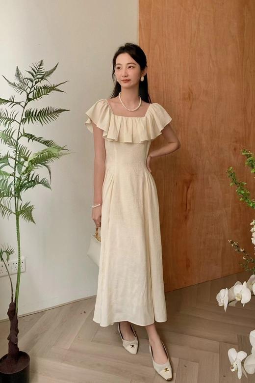 SUMMER & SAGE 温柔风纯欲荷叶边长裙 20550 商品图0