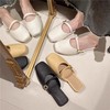 【可甜可酷，简约百搭~】法式包头半拖鞋女外穿 春夏新款百搭软皮穆勒鞋 玛丽珍单鞋低跟-QQ 商品缩略图1
