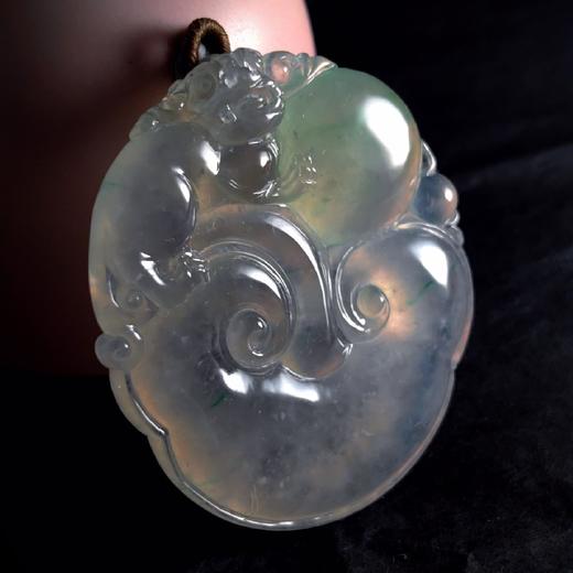 高冰种翡翠手镯芯整料项坠 商品图3