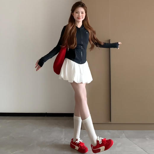 【花苞短裙，温柔百搭风满满~】白色花苞短裤女 夏季新款高腰花苞裙子 法式气质百搭蓬蓬半身裙-QQ 商品图4