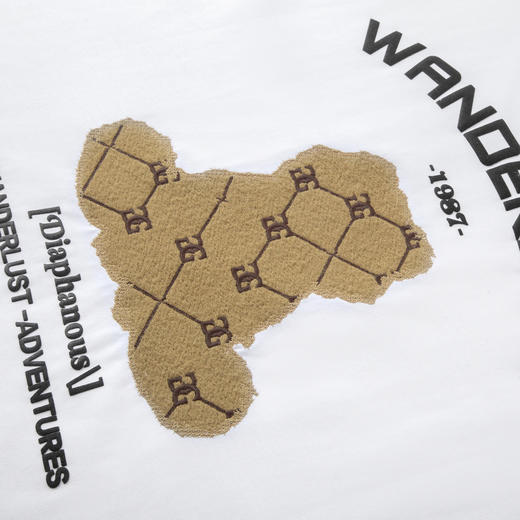 GXG男装 白色小熊印花潮流时尚圆领短袖T恤男生上衣 24年夏季热卖 商品图3