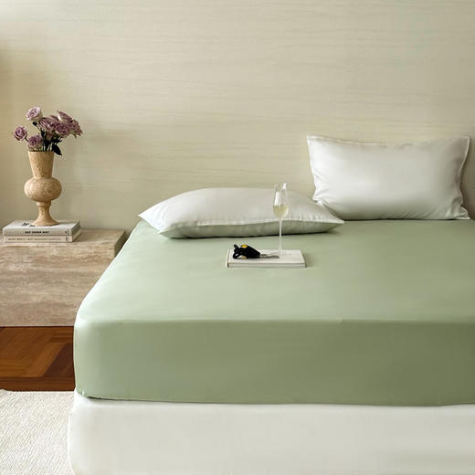 【热卖推荐】自然醒60支兰精天丝纯色单品床笠床垫保护罩HS 商品图2