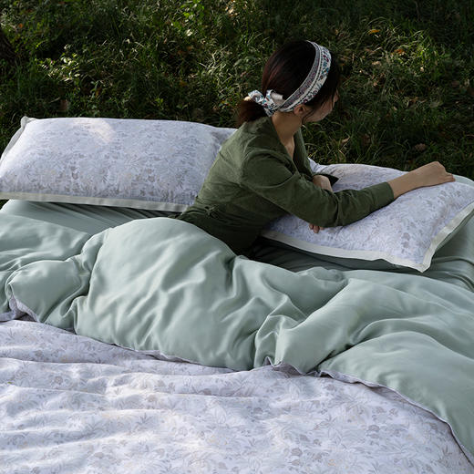 自然醒60支进口莱赛尔兰精天丝数码印花四件套HS 商品图4