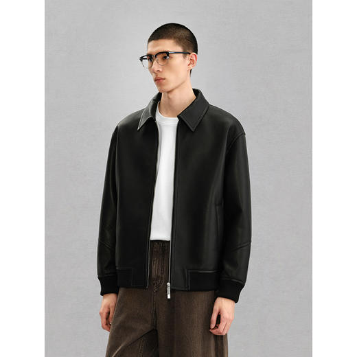 GXG男装   行政真皮皮衣夹克男外套   冬季热卖G24X124008 商品图4