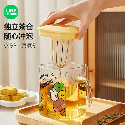 【忙里偷闲喝一杯，让生活张弛有度~】布朗熊冷水壶 耐高温家用凉水壶 玻璃高级感水杯套装 饮料花茶冷泡壶-QQ 商品图3