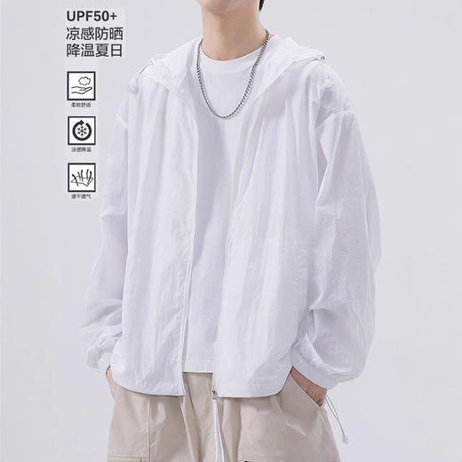 户外冰丝轻薄款防晒衣男士2025夏季UPF50+防紫外线透气防晒服外套 商品图2