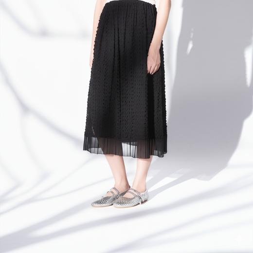 Westory2025年夏季冲孔镂空烫钻圆头平底单鞋空凉鞋W25AH58321 商品图7