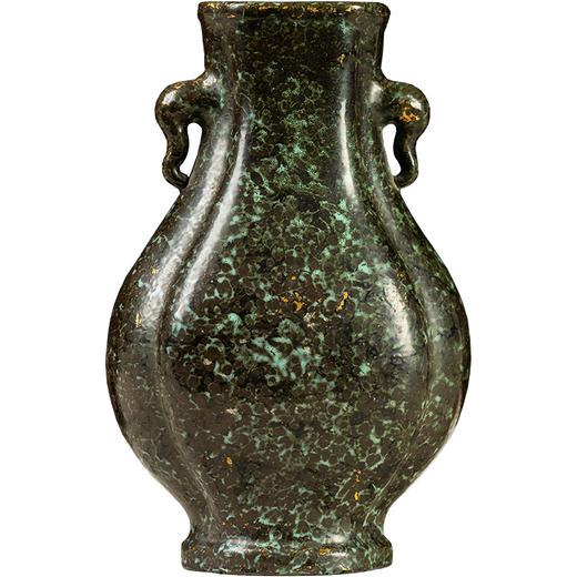 清	犀皮漆釉象鼻耳赏瓶 商品图5