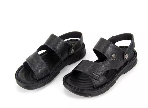 豪行夏季新款15255632真皮男士凉鞋软底防滑鞋托两用透气沙滩凉鞋 商品图2