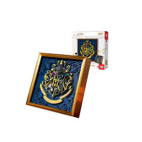 悬拼画-哈利波特-霍格沃茨校徽-含框