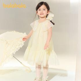 巴拉巴拉女童裙子儿童连衣裙2025新款夏装中幼童甜美网纱裙子洋气