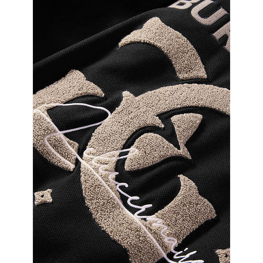 GXG男装 仿麂皮后背绣花设计潮流翻领休闲夹克外套 2024冬季热卖 商品图4