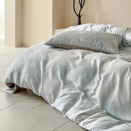 自然醒60支进口莱赛尔兰精天丝数码印花暗合简约款四件套HS 商品图8