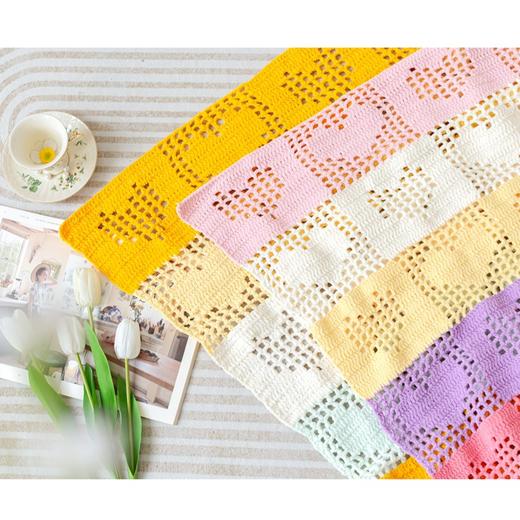 苏苏姐家经典心晴毯-云小朵版手工diy编织钩针毯子毛线团自制材料包 商品图2