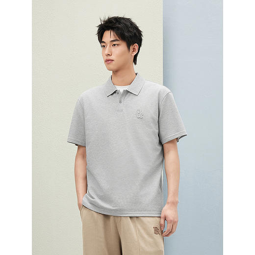 25夏季细品GXG男装双色绣花标装饰休闲百搭轻商务短袖POLO衫 商品图2