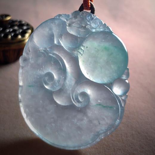 高冰种翡翠手镯芯整料项坠 商品图1