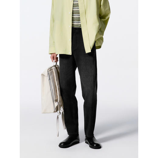 GXG男装   深灰水洗直筒锥形牛仔裤长裤 24年秋G24X053039 商品图3