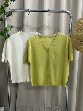 【门店同款】ENJOY夏季法式优雅V领开衫 162450151