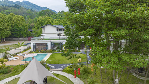 【青城山-533号院】4房/5房温泉/泳池villa别墅，青城前山景区旁，熊猫谷，独栋villa大别墅，可放烟花、可K歌，儿童游玩、花园别墅cjys 商品图1