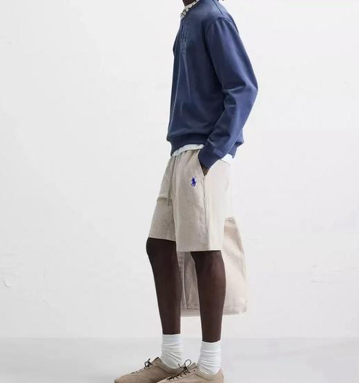 拉夫劳伦全新春夏亚麻五分裤刺绣短裤 商品图0