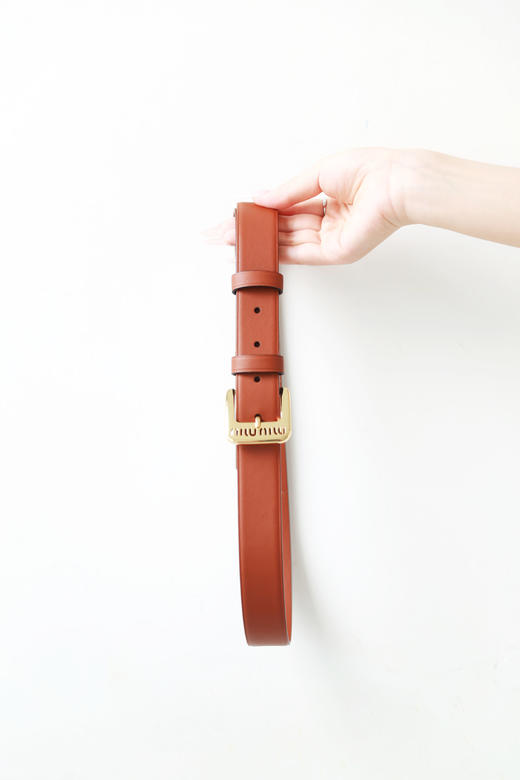 软羊皮铜扣腰带，好靓且上镜。复古机车风格牛皮鎏金皮带C061458 商品图4