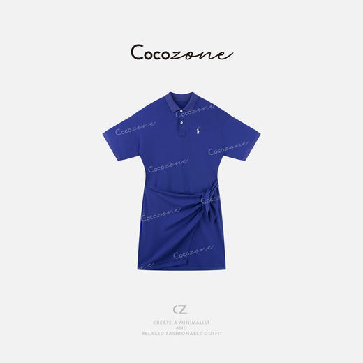 COCO ZONE 刘一一 【100棉】经典POLO领侧结连衣裙 CD2A1355 商品图3