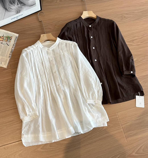 小禾同款25ss防晒苎麻衬衫061304 商品图3