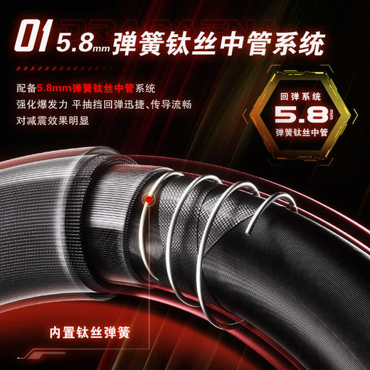 的幸正品鵟5.8mm弹簧钛丝中管专业全碳素纤维进攻型羽毛球拍单拍 商品图1