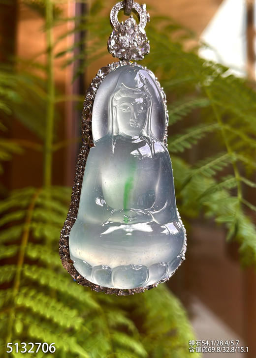 玻璃种飘翠观音吊坠【5132706】具体价格微信咨询 商品图0