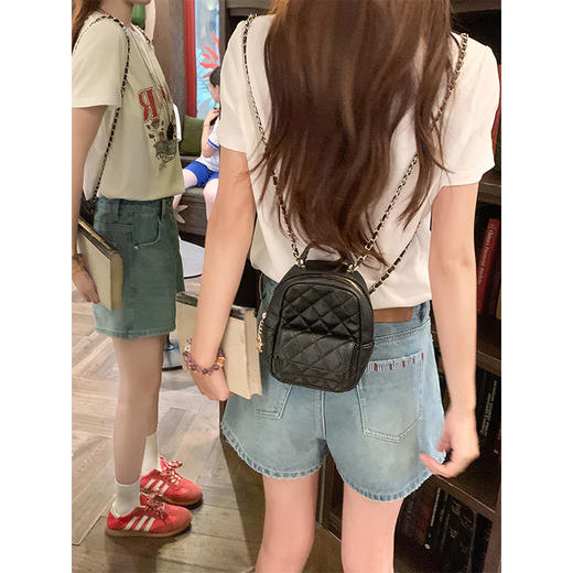 <曾小咸推荐>夏季蓝色牛仔短裤女直筒阔腿 商品图4