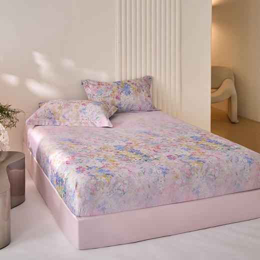 自然醒A类100支长绒棉全棉数码印花床笠三件套床罩床垫保护罩HS 商品图3