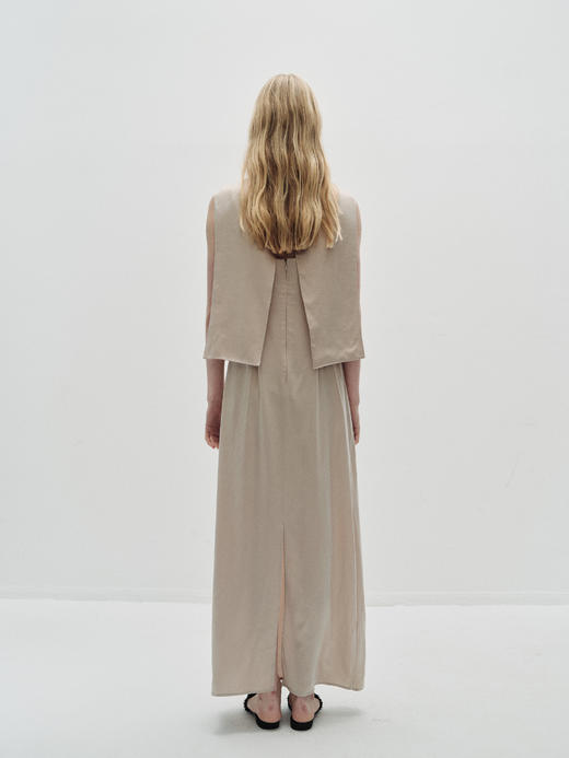 VC｜PF25028 Estonia flap dress [连衣裙 黑 / 浅米 ] 商品图5