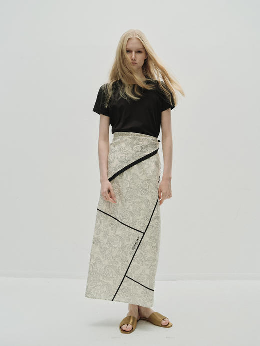 VC｜PF25010 Roma silk skirt [半身裙  米白印花 ] 商品图2