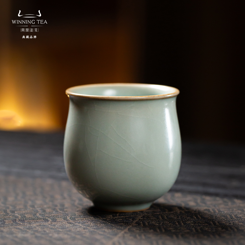 问鼎汝瓷鼎峰系列天青郁金香杯（中）（小）