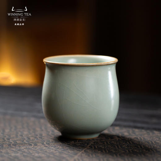 问鼎汝瓷鼎峰系列天青郁金香杯（中）（小） 商品图0