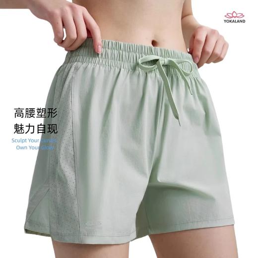 yokaland运动裤训练跑步短裤女APW027健身瑜伽宽松透气网眼健身裤 商品图2