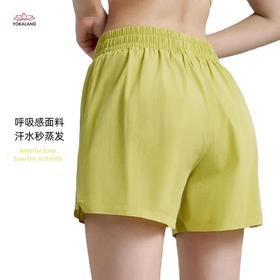 yokaland运动裤训练跑步短裤女APW027健身瑜伽宽松透气网眼健身裤