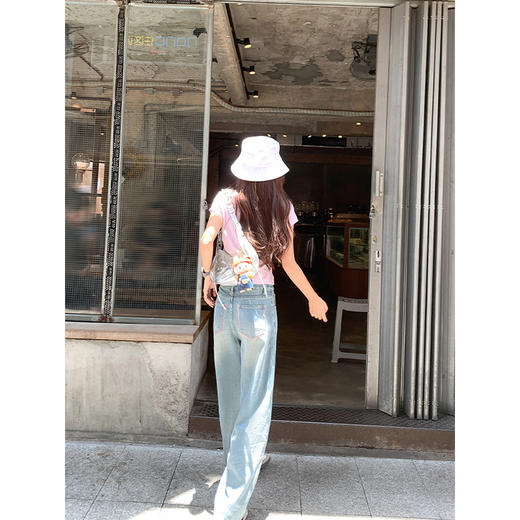 <曾小咸推荐>夏季韩版蓝色牛仔裤女百搭直筒 商品图2