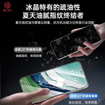 第一卫DIVI【一盖秒贴】适用华为mate60pro防窥手机膜全胶60pro+/RS非凡大师微晶防指纹非钢化膜防摔无尘仓 商品图6