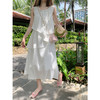 <曾小咸推荐>法式不规则白色背心无袖连衣裙 商品缩略图1