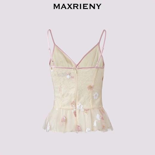 MAXRIENY2025年春夏新款重工吊带蕾丝绣花度假风女士通勤法式(货号:MF86TP006) 商品图5