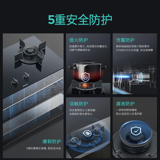 西门子（SIEMENS）【纯铜火盖】5.2kw燃气灶天然气灶 猛火大火力可调节 台嵌两用钢化玻璃面板 ER72B3VBMP 商品图2