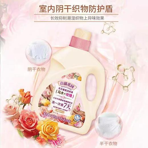 白猫花园东方香氛洗衣液(乌木＋玫瑰)3kg*4瓶/件 商品图3
